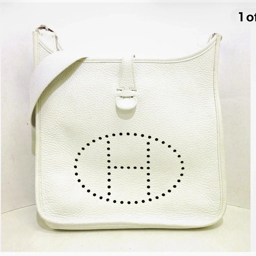 Hermès evelyne white pebbled - evelyne,