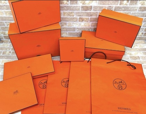 Authentic hermès orange empty - authentic,