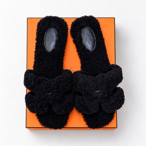 Hermes oran shearling - oran, sandals