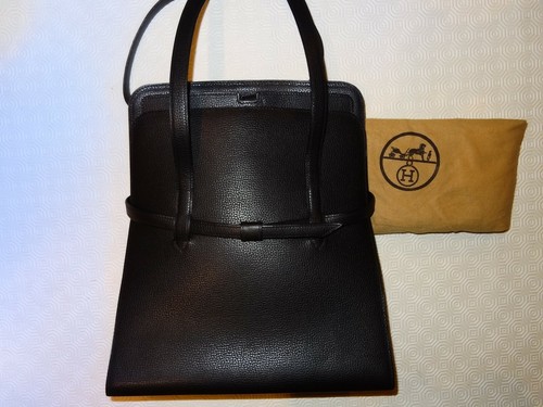 Hermes togo black leather bag - hermes,