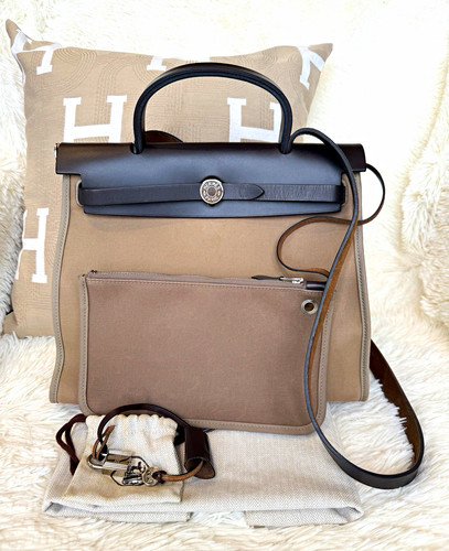Hermes khaki brown herbag - khaki,