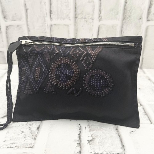 Hermes silk city pouch clutch - silk,