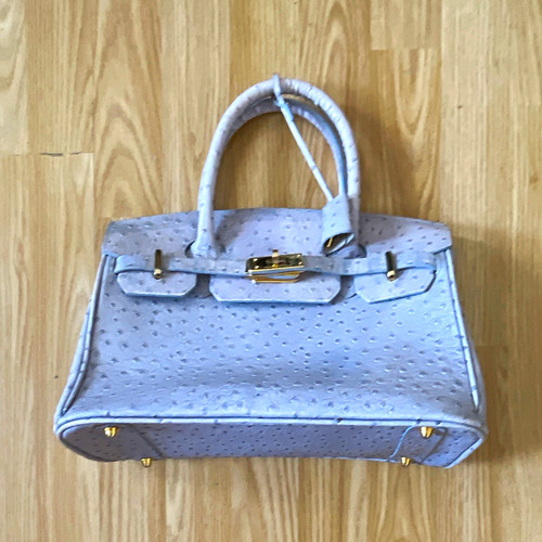 Hermès grey ostrich - ostrich, pattern