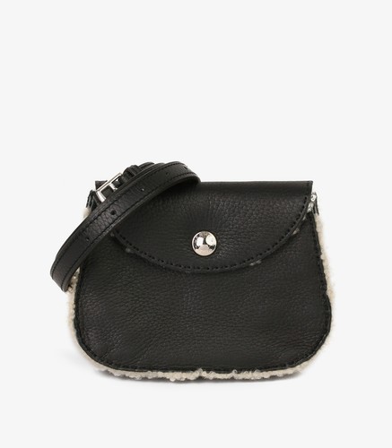 Hermès black shearling belt - shearling,