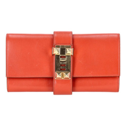 Hermes leather medor clutch - medor,