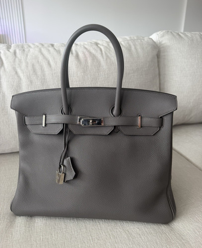 Hermès birkin grey leather - 35,