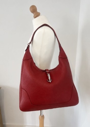 Hermes red leather trim - hermes,