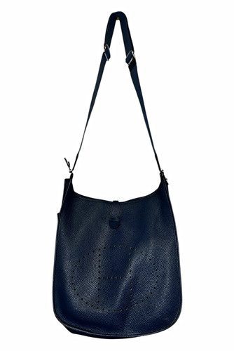 Hermès evelyne blue leather - blue,