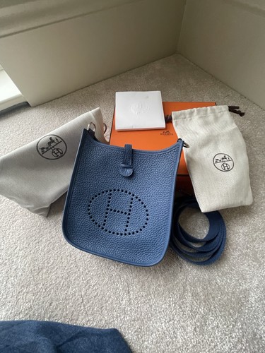 Hermès evelyne blue - evelyne, leather