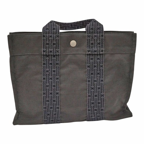 Hermes canvas black tote - hermes,
