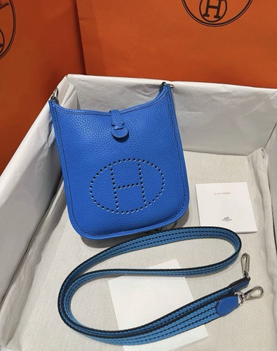 Hermes evelyne blue leather - evelyne,
