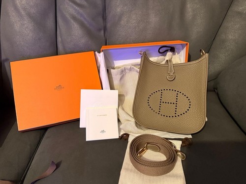 Hermès evelyne taupe - evelyne, leather